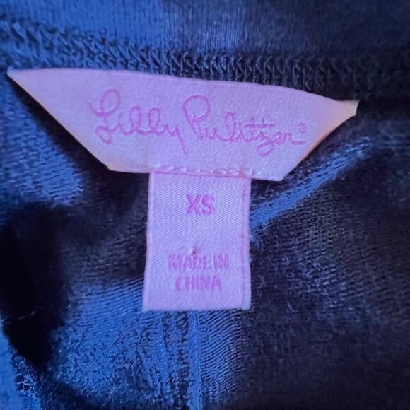 Lilly Pulitzer Minimalist Navy Stretch Knit Tunic Dress Pocket XS - Picture 8 of 10